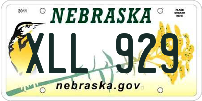 NE license plate XLL929