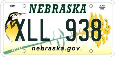 NE license plate XLL938