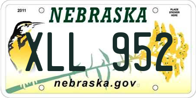 NE license plate XLL952