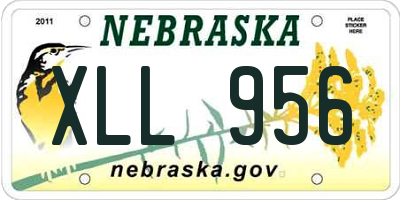 NE license plate XLL956