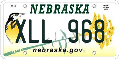 NE license plate XLL968