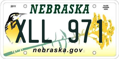 NE license plate XLL971