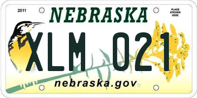 NE license plate XLM021