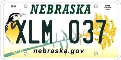 NE license plate XLM037
