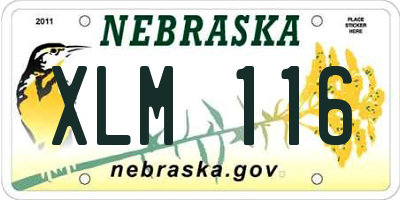 NE license plate XLM116