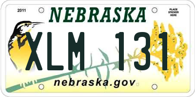 NE license plate XLM131