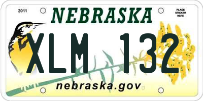 NE license plate XLM132