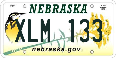 NE license plate XLM133