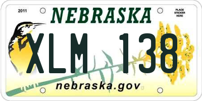 NE license plate XLM138