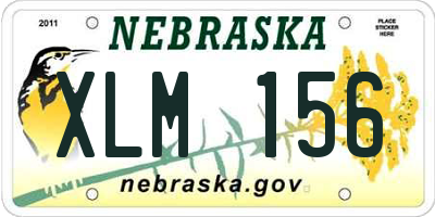 NE license plate XLM156
