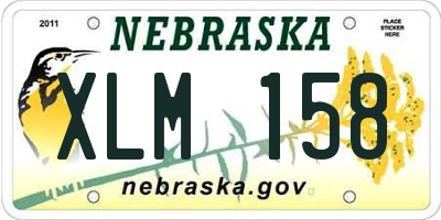 NE license plate XLM158