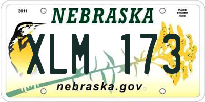 NE license plate XLM173