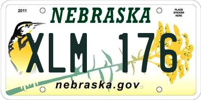 NE license plate XLM176