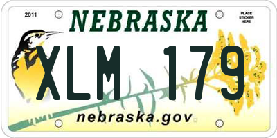 NE license plate XLM179