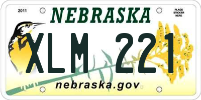 NE license plate XLM221