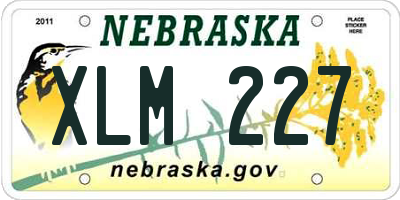 NE license plate XLM227