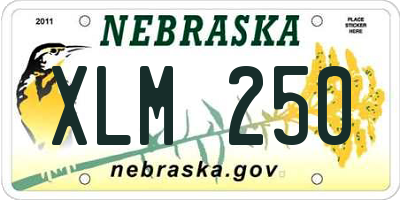 NE license plate XLM250