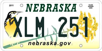 NE license plate XLM251