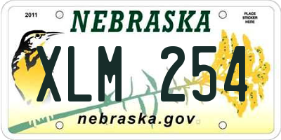 NE license plate XLM254