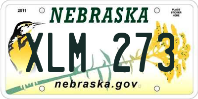 NE license plate XLM273