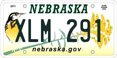 NE license plate XLM291