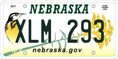 NE license plate XLM293