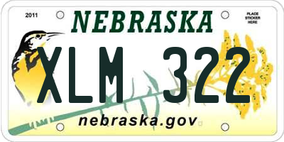 NE license plate XLM322