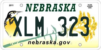 NE license plate XLM323