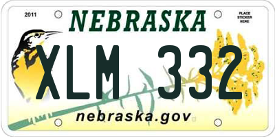 NE license plate XLM332
