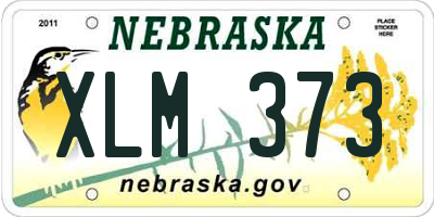 NE license plate XLM373