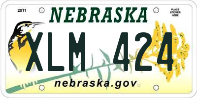 NE license plate XLM424