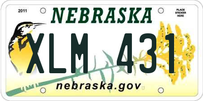 NE license plate XLM431