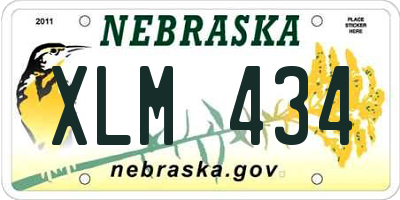 NE license plate XLM434