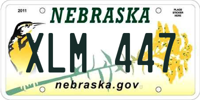 NE license plate XLM447