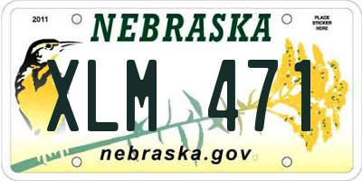 NE license plate XLM471