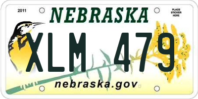 NE license plate XLM479