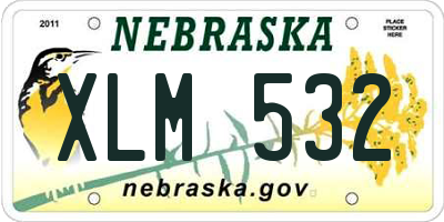 NE license plate XLM532