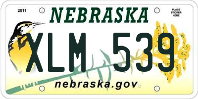 NE license plate XLM539