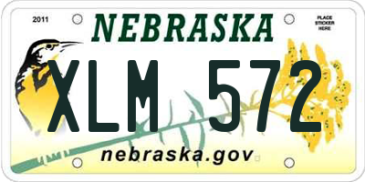 NE license plate XLM572