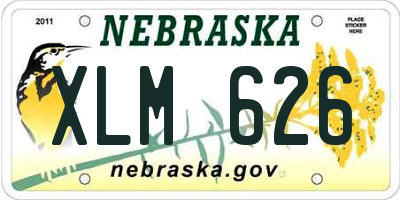 NE license plate XLM626