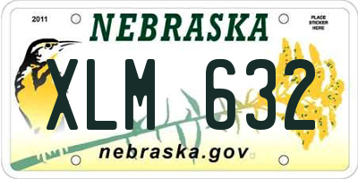 NE license plate XLM632