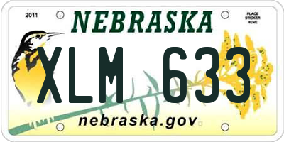 NE license plate XLM633