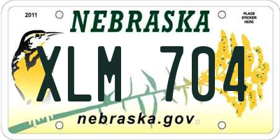 NE license plate XLM704