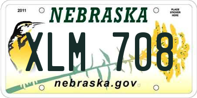 NE license plate XLM708