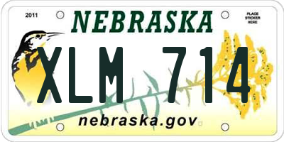NE license plate XLM714