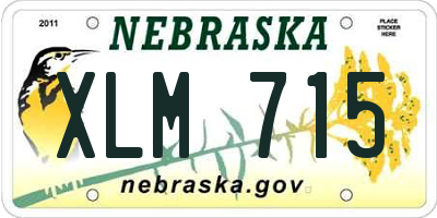 NE license plate XLM715