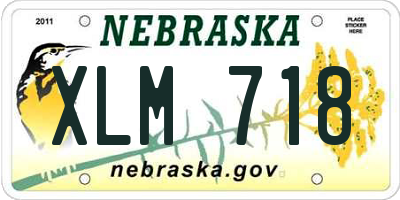 NE license plate XLM718
