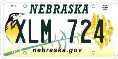 NE license plate XLM724