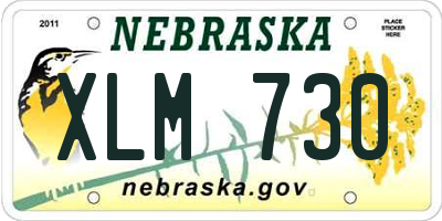 NE license plate XLM730