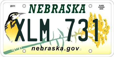 NE license plate XLM731